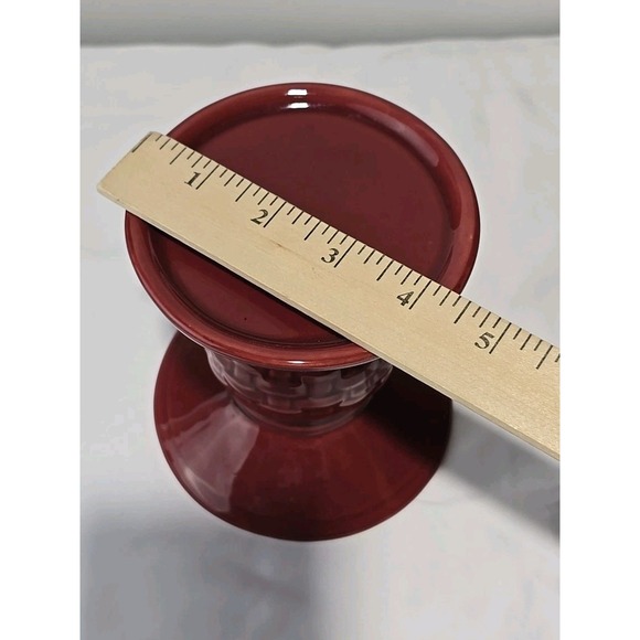Longaberger Basket Woven Traditions Paprika Pedestal Pillar Candle Holder - Picture 5 of 5